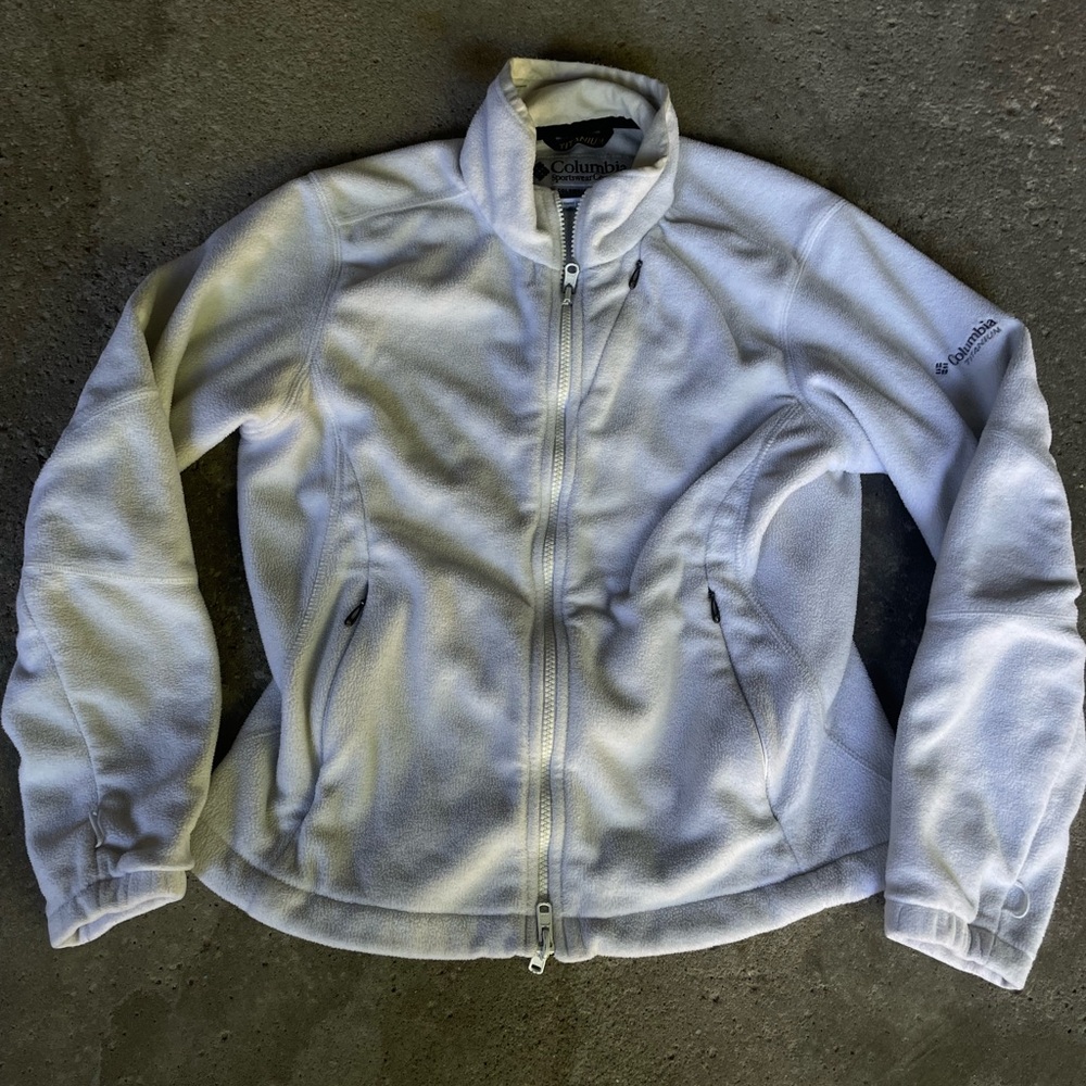 Columbia Titanium Women’s White Fleece Jacket- M